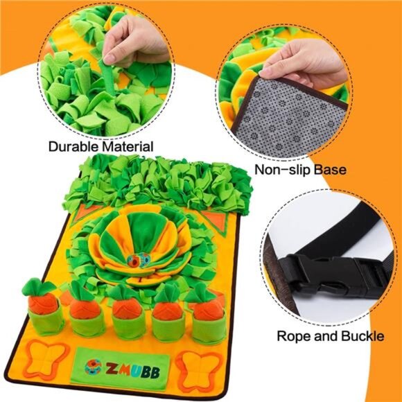 Pet Snuffle Mat for Dogs Sniff Mat Nosework Feeding Mat Slow Feeder Interactive - Picture 3 of 14